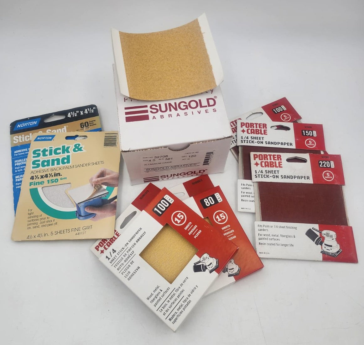 1/4 Sheet PSA (Pressure-Sensitive Adhesive) Sandpaper