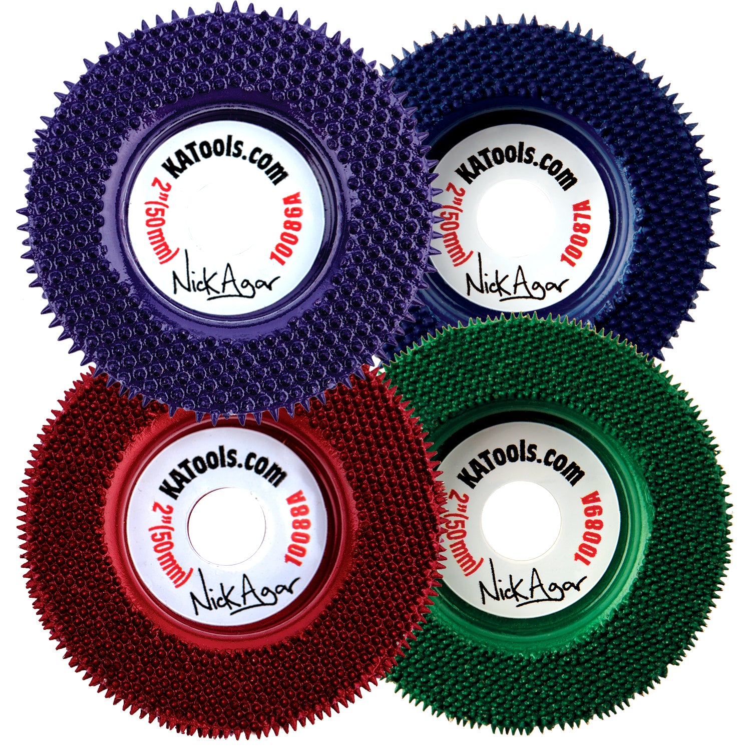 Merlin 2 - 2" Coarse Blue Flat Carbide Disc 10087A