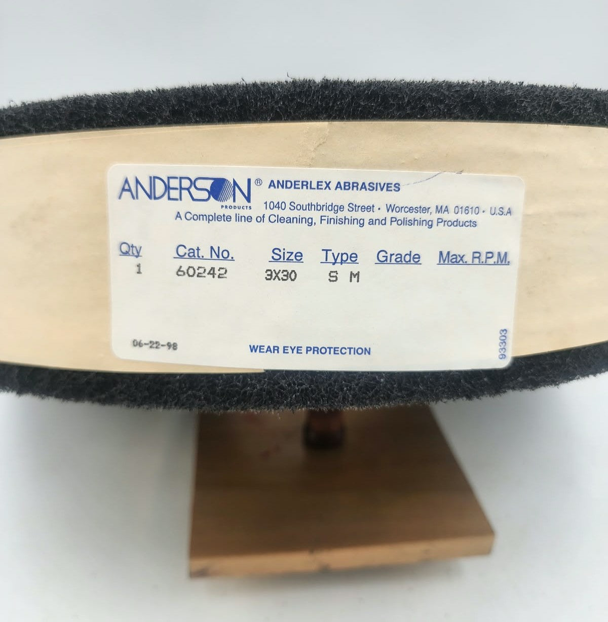 BLACK NONWOVEN SCUFF (ANDERSON USA) 3" X 30 FT ROLL
