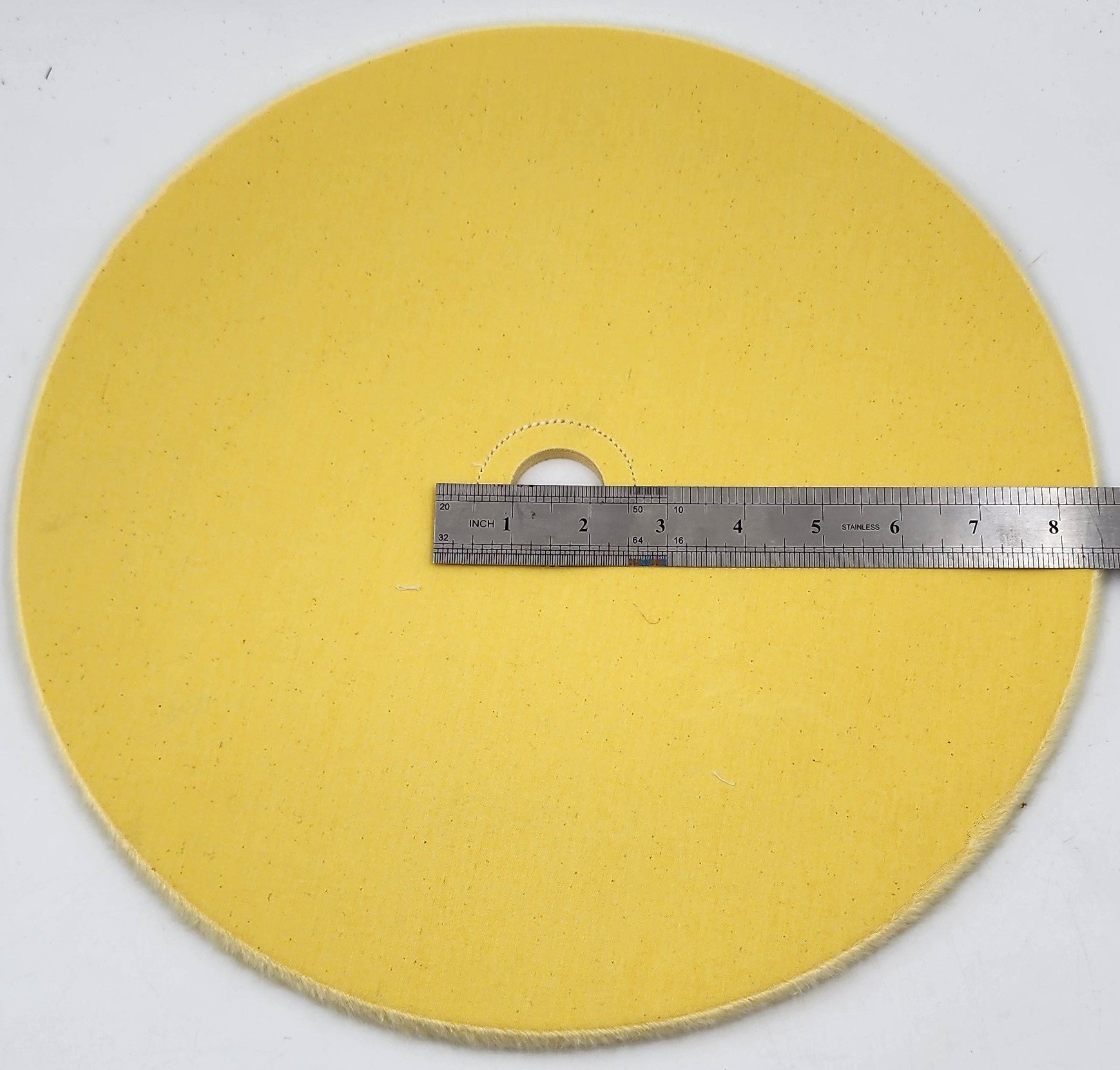 14" DIAM. BUFFING WHEEL LOOSE - 3/8" THICK WHEEL 20 PLY YELLOW COTTON 1 1/4" ARBOR USA
