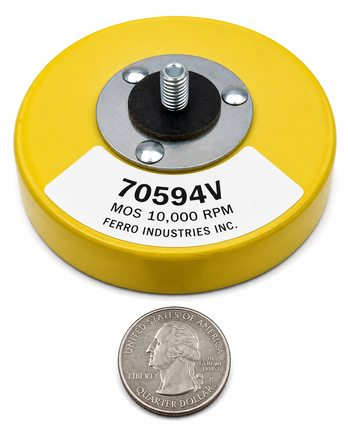 4" Solid PSA (Pressure Sensitive Adhesive) Holder – 5/16"-24 Thread Shank – (70594V)