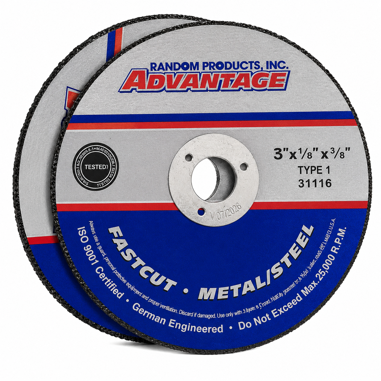 3" DIAM X 1/8" THICK X 3/8" CUT-OFF WHEEL IMPORT (31116)