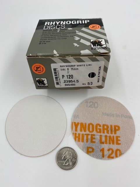 3", 5", 6" & 8" SOLID H&L INDASA WHITE DISCS