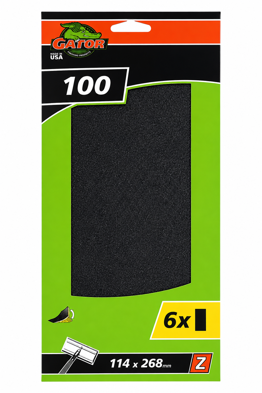 4-1/2" X 10-1/2" Premium Gator H&L Black Zirconia Drywall Sheets