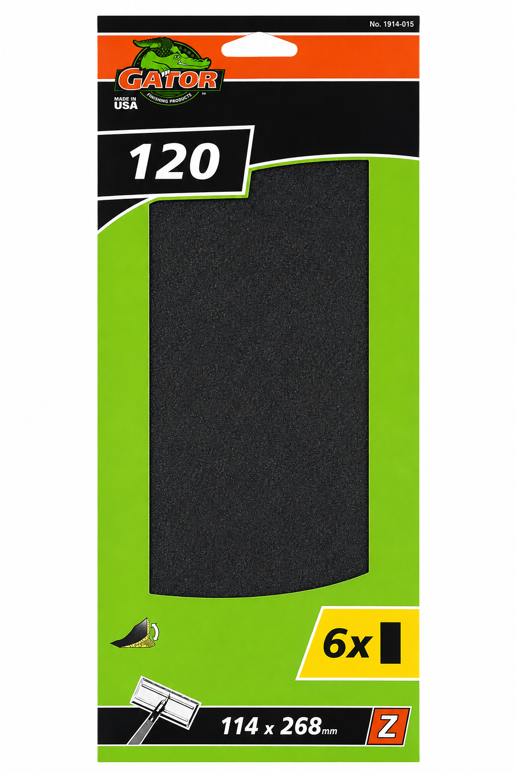 4-1/2" X 10-1/2" Premium Gator H&L Black Zirconia Drywall Sheets