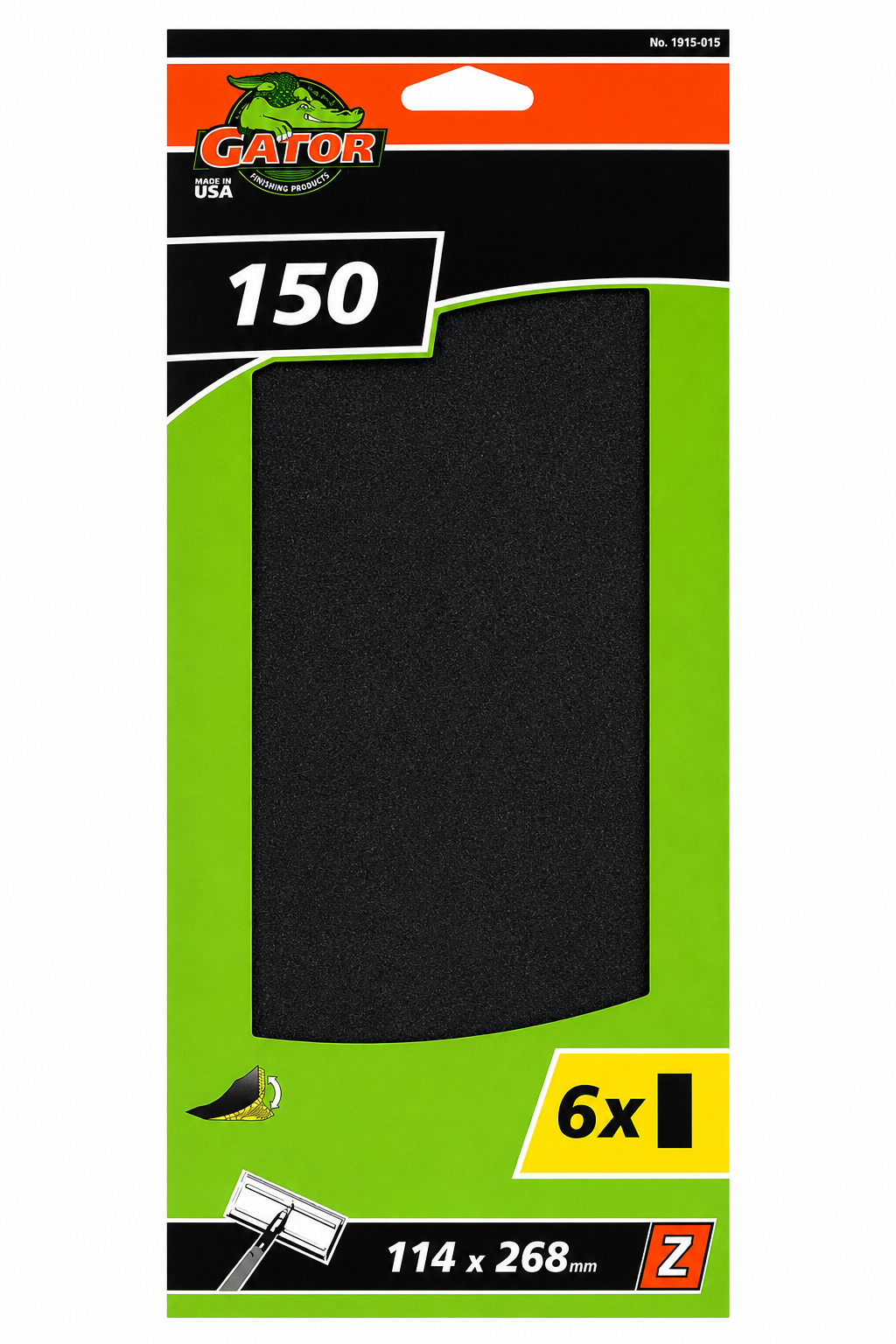 4-1/2" X 10-1/2" Premium Gator H&L Black Zirconia Drywall Sheets