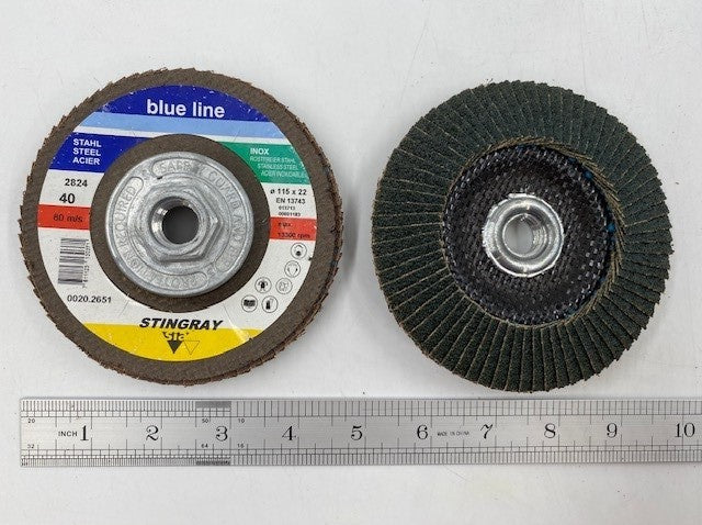 Metal Hub Flap Discs Swiss SIA Stingray for Stainless Type 29 (Angled)