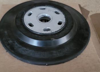 4 1/2"X 5/8 SMOOTH BORE PREMIUM BLACK RUBBER & ALUMINUM TURBO BACKING PLATE (R425)