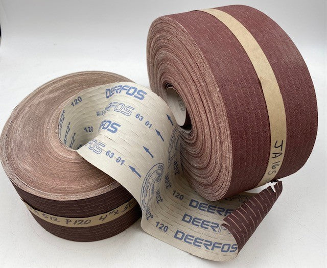 4" X 50 YARDS 1/4" SLIT ROLLS FOR BRUSH WHEELS