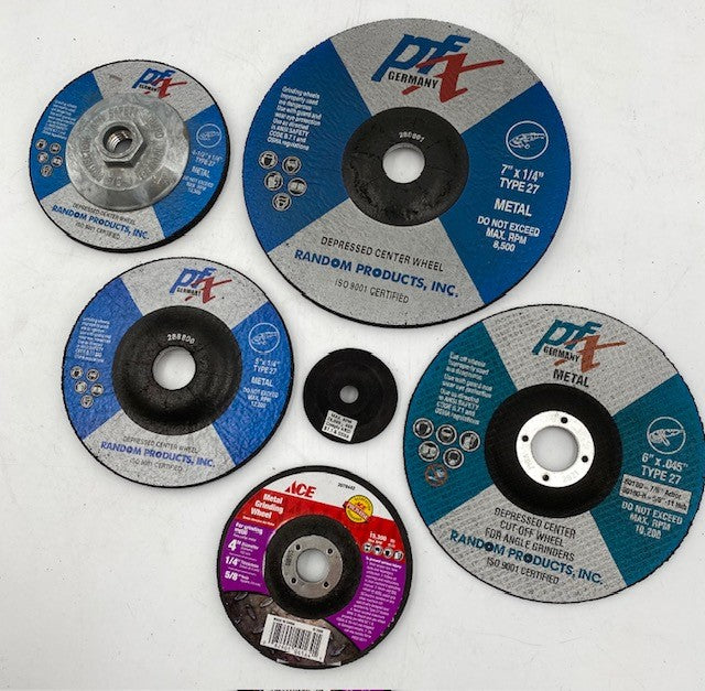 7" DIAM X 1/4" THICK X 5/8-11 METAL HUB GRINDING WHEEL GERMAN (80103)