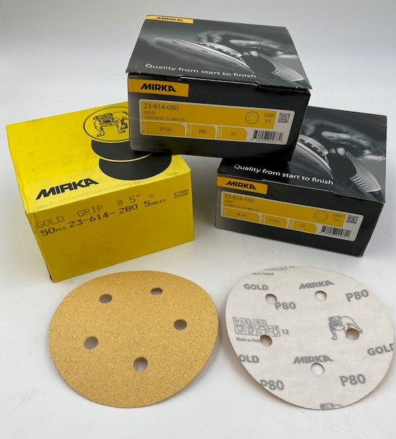 5 HOLE H&L UNBRANDED MIRKA GOLD DISCS