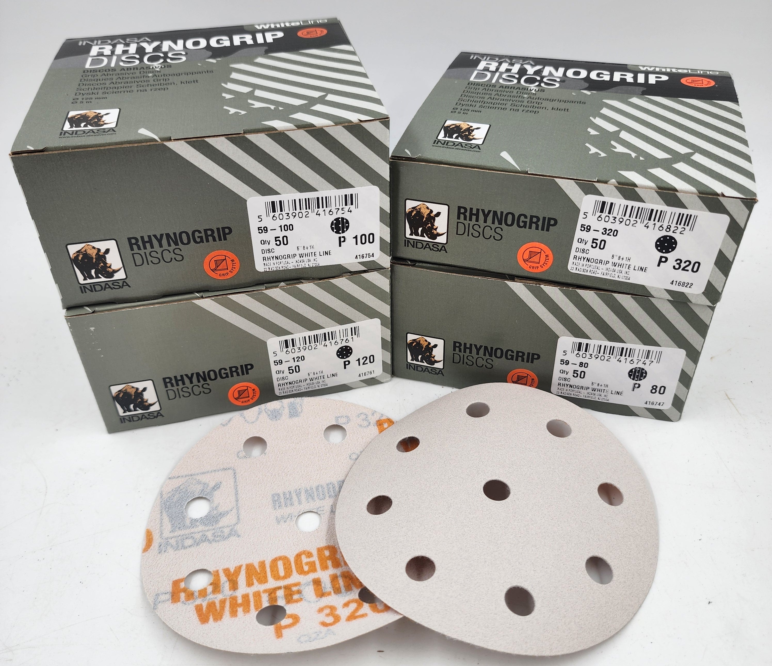 9 HOLE H&L INDASA WHITE AO RESIN FESTOOL DISCS