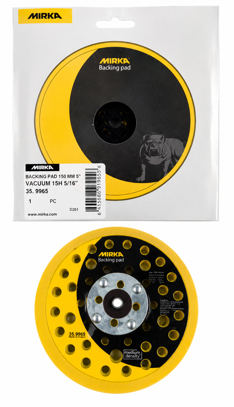5" 64-Hole 5/16"-24 Thread Shank H&L Backup Pad (Mirka 915MSGV)