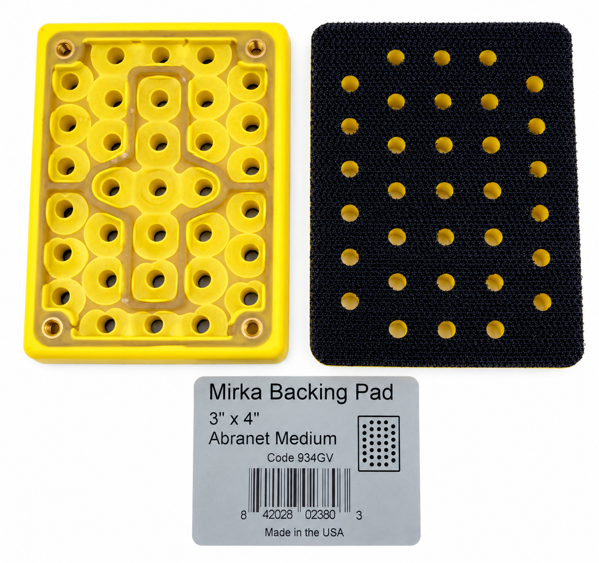 MIRKA 3" X 4" 33-HOLES H&L BACKING PAD (934GV)