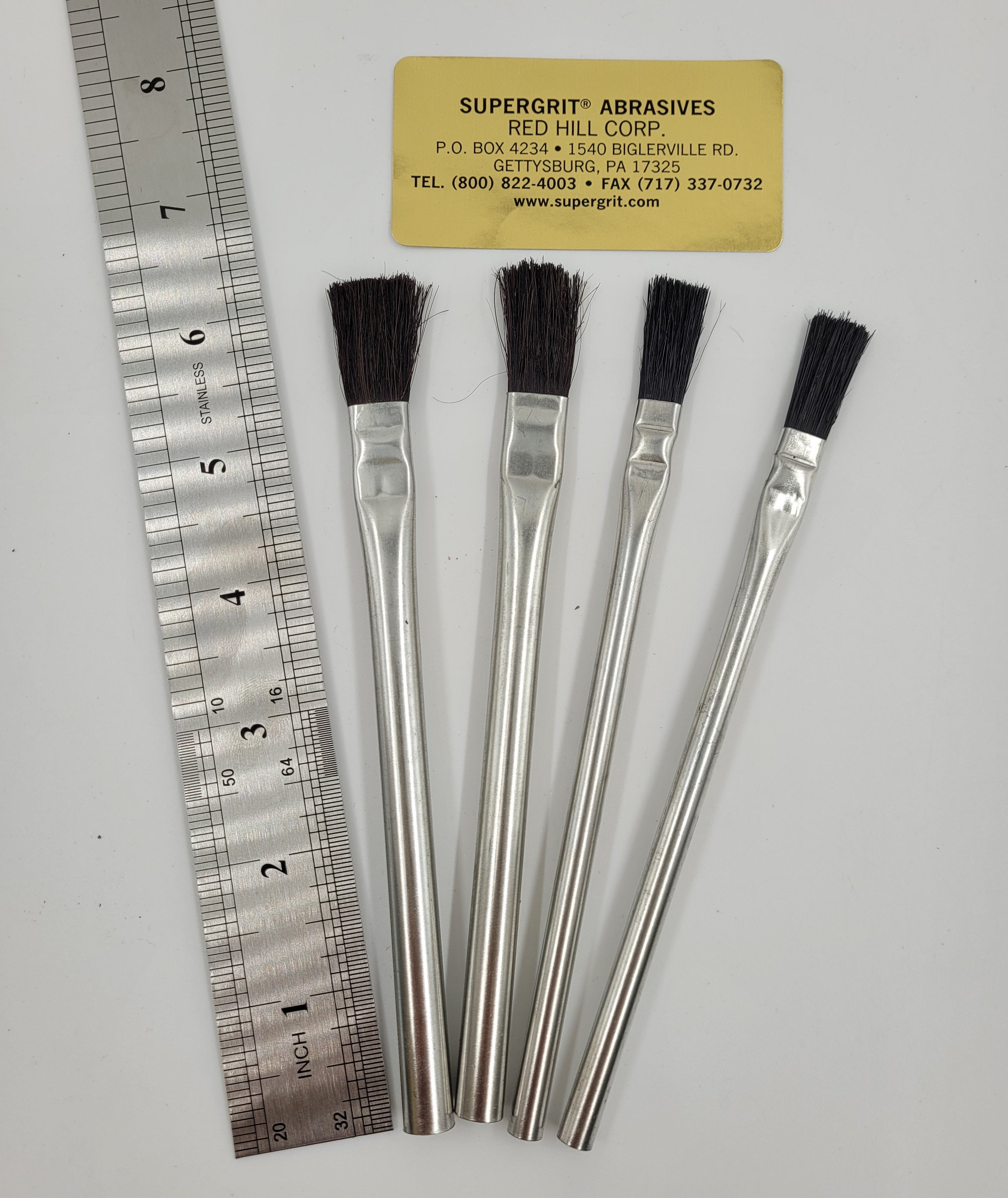 3/8" ACID BRUSH WITH 6" METAL HANDLE