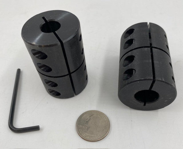 5/8"(smooth female) - 1/2" (smooth female) w/Set screws Coupler