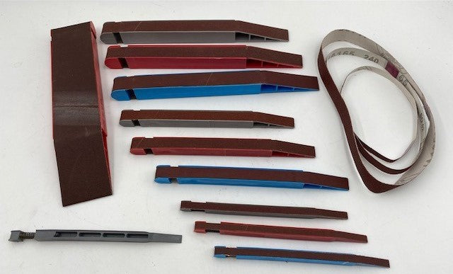 SANDING KIT 2" X 10" 1 STICKS & 15 BELTS ASST. GRITS