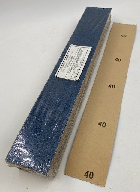2 3/4" X 17 1/2" PLAIN PREMIUM BLUE FILM A.O. FILE BOARD SHEETS 40E GRIT