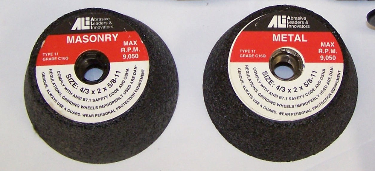 4" X 3" X 2" W/ 5/8-11 FLARED CUP GRINDING WHEELS METAL ALI (USA)