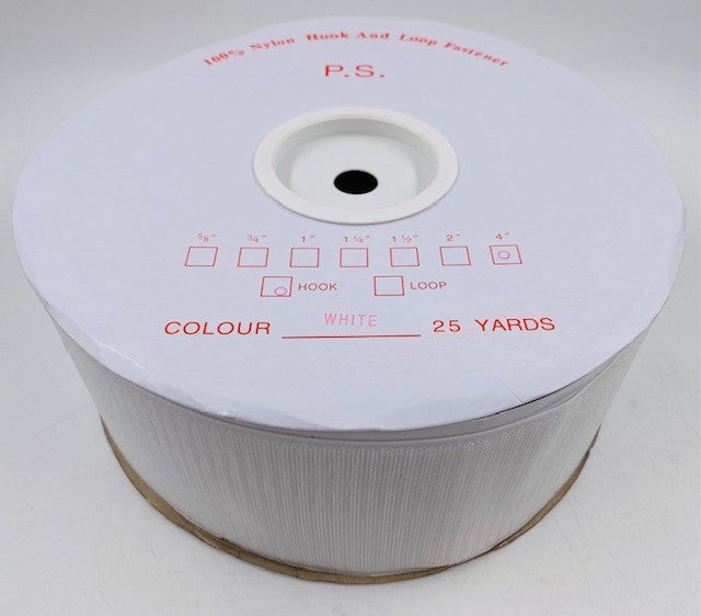 4" WIDE, WHITE HOOK ROLL W/ PSA BACKING /FEET