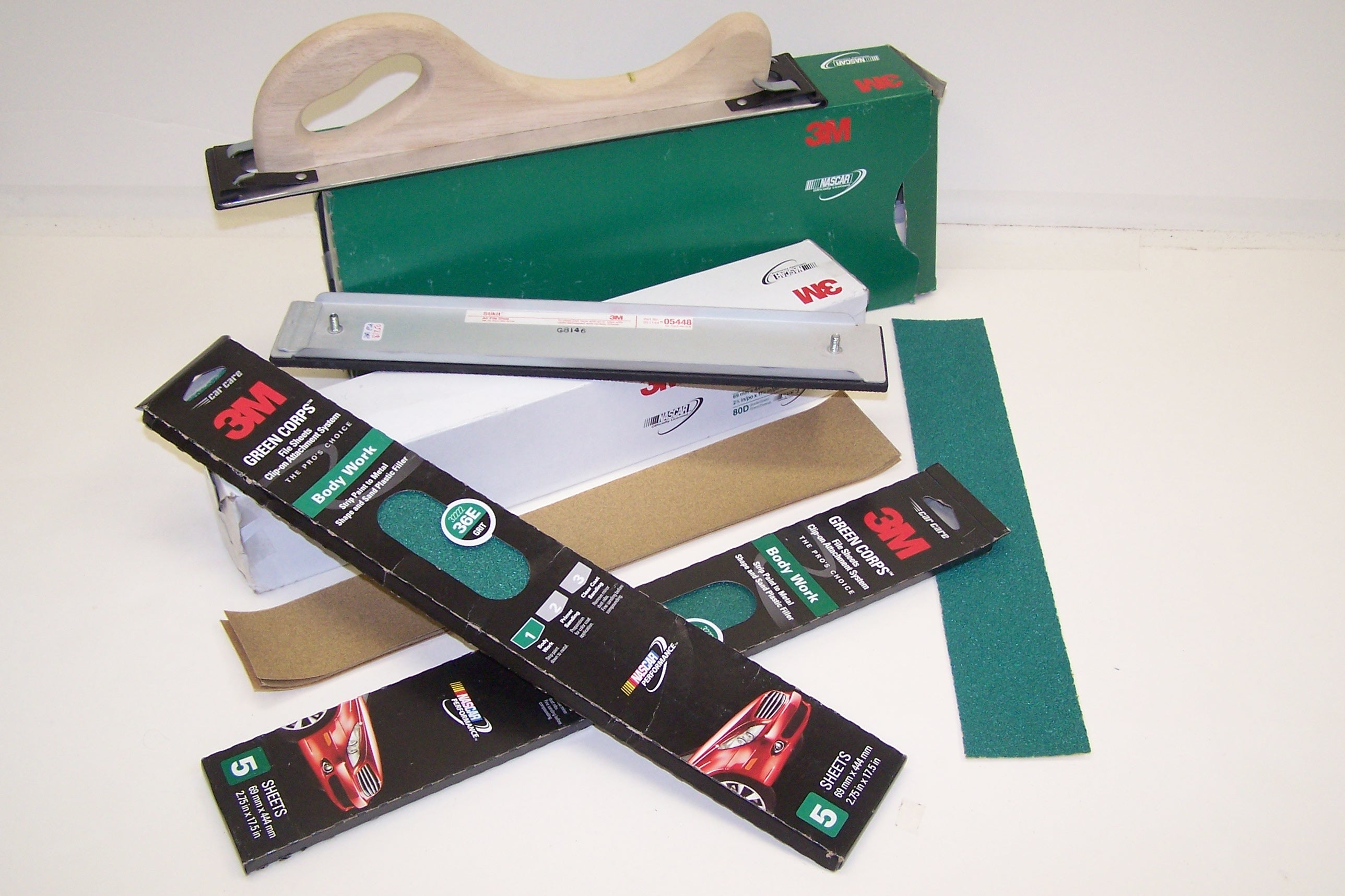 2 3/4" X 16 1/2" H&L 3M (Green Corp 00543) FILE BOARD SHEETS 36E GRIT