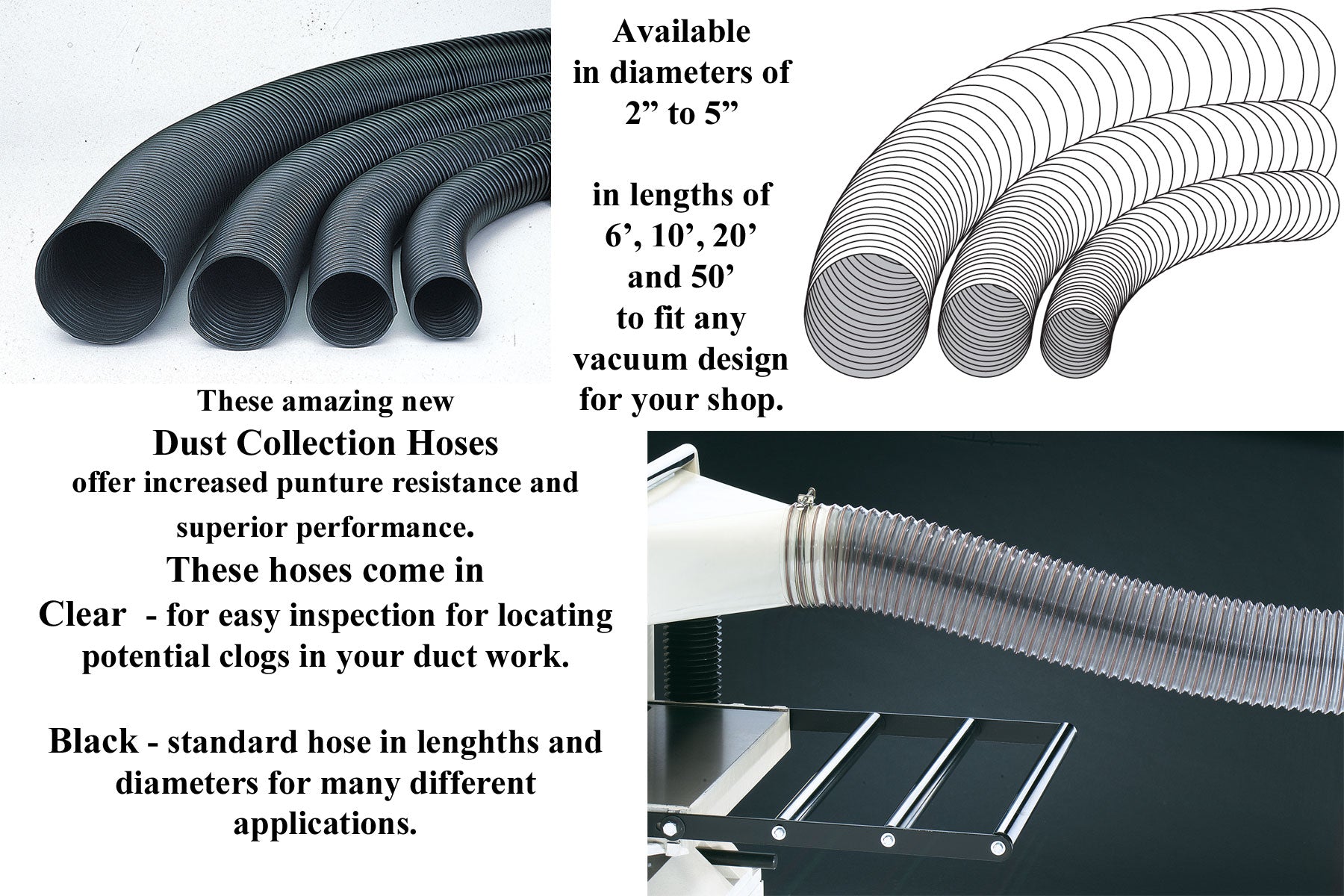 2.5" X 10' HOSE - CLEAR D4203