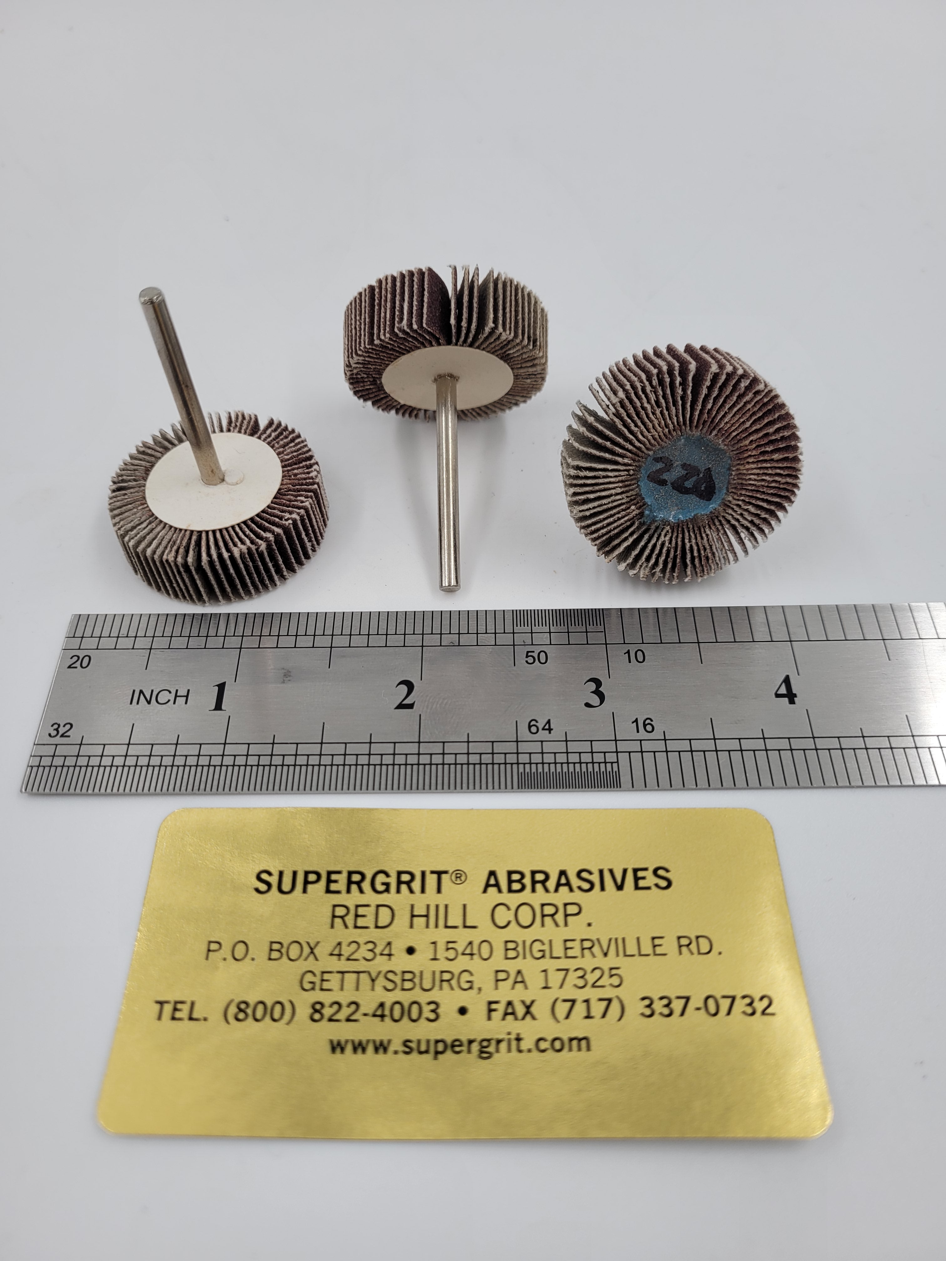 1 1/4" X 3/8" X 1/8" Mounted Mini Flap Wheel