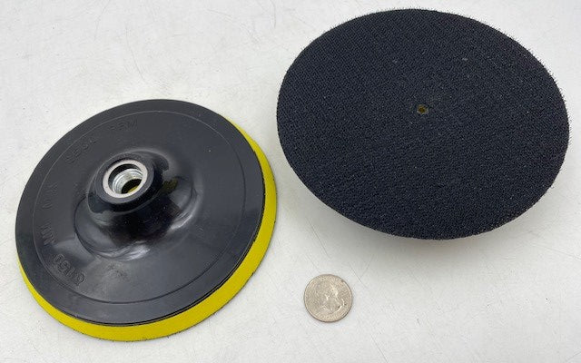 6" SOLID 5/8"-11 FEMALE THREAD ARBOR BACKUP PAD, H&L