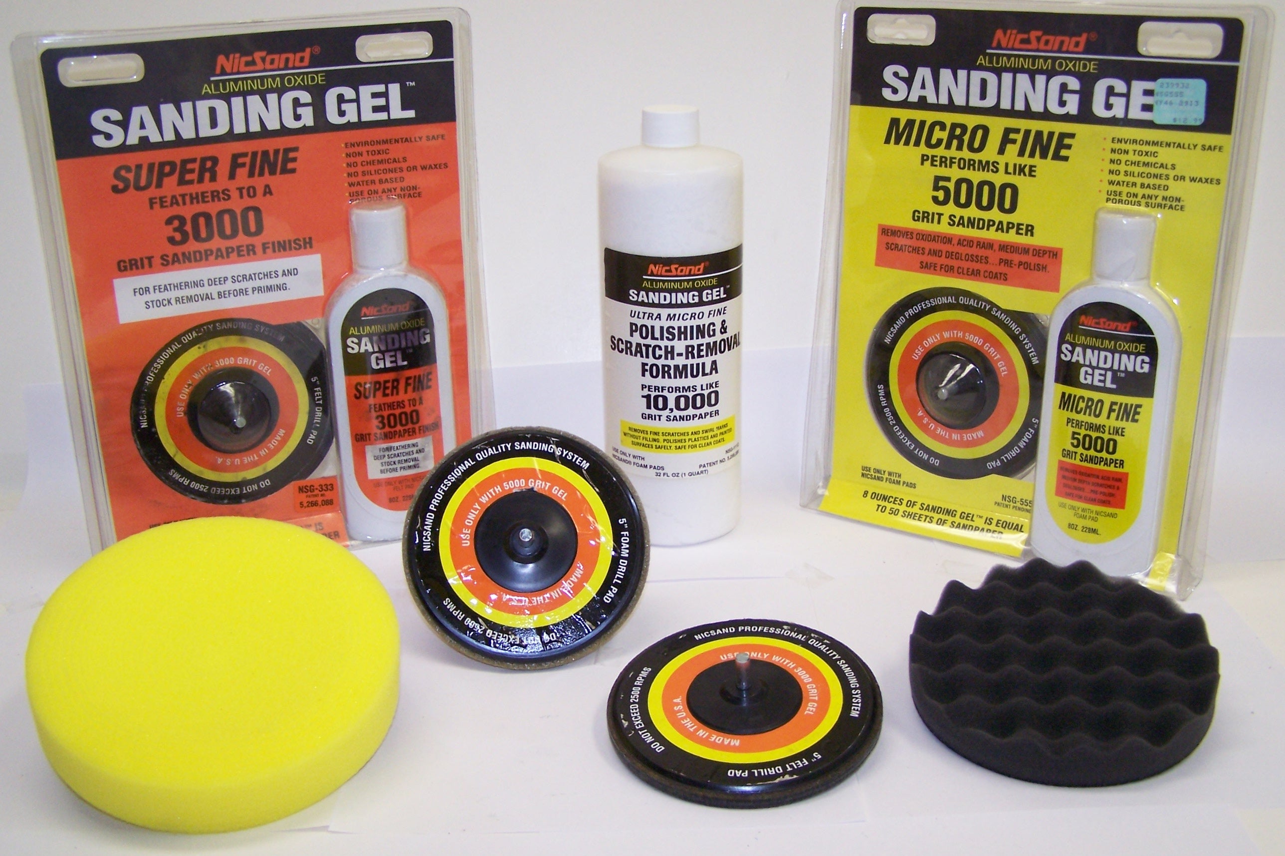 POLISHING GET NICSAND 3000 GRIT 8 OZ. + 1 PAD