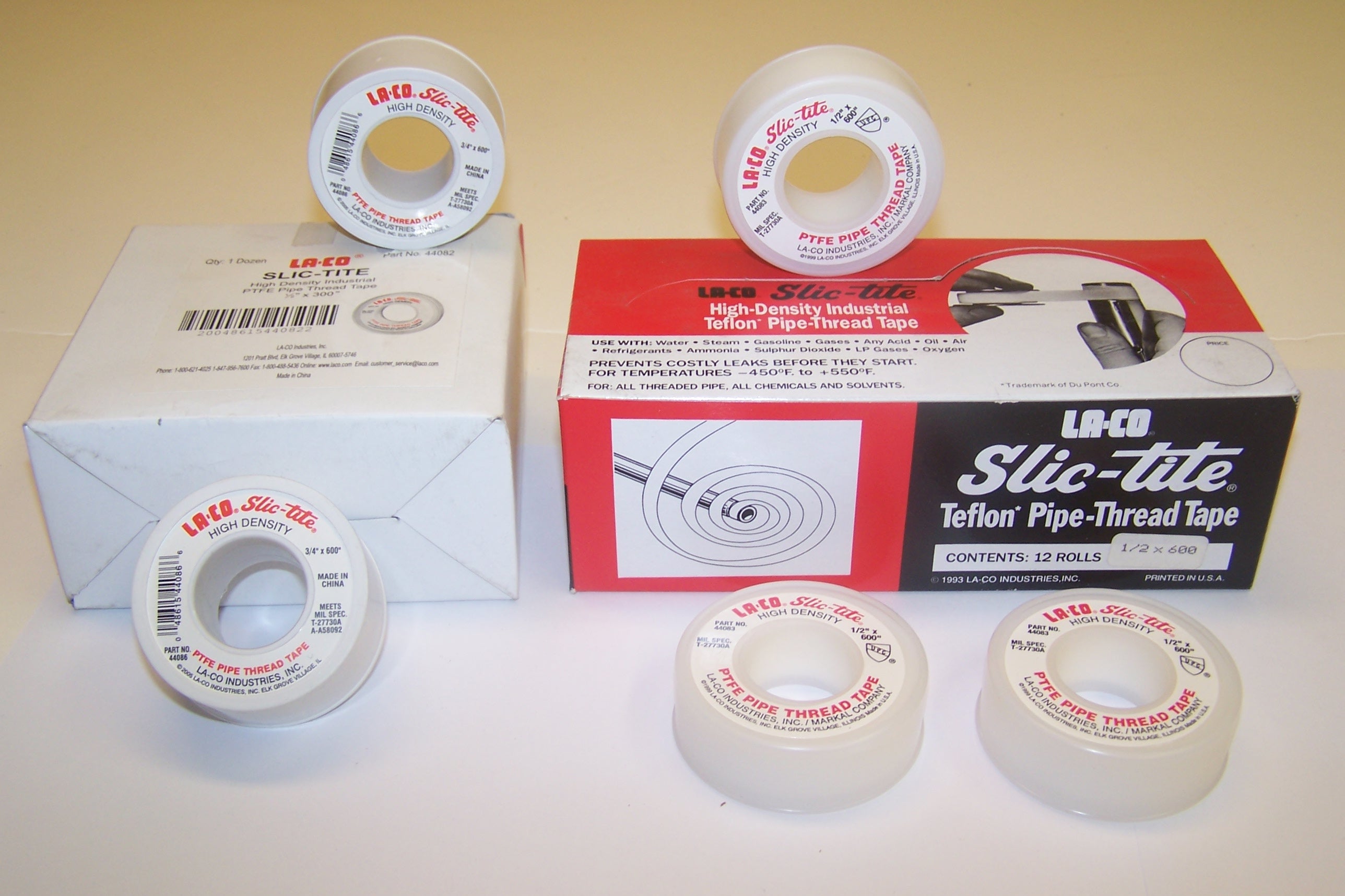 1/2" LACO® Slic-Tite PTFE PIPE THREAD TAPE