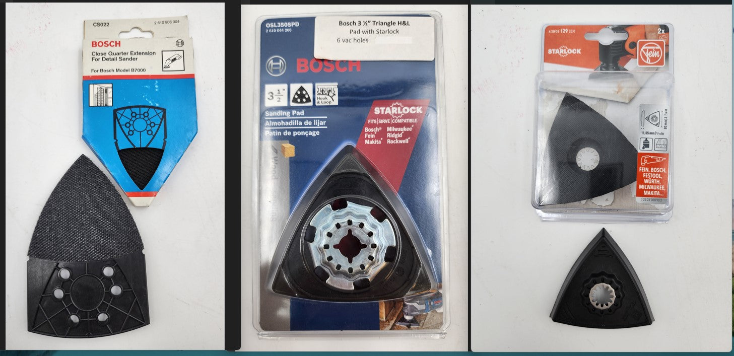 3 1/4" Bosch H&L 2 1/2" Extension Thin Pad (CS022) Ideal for sanding between shutter slats