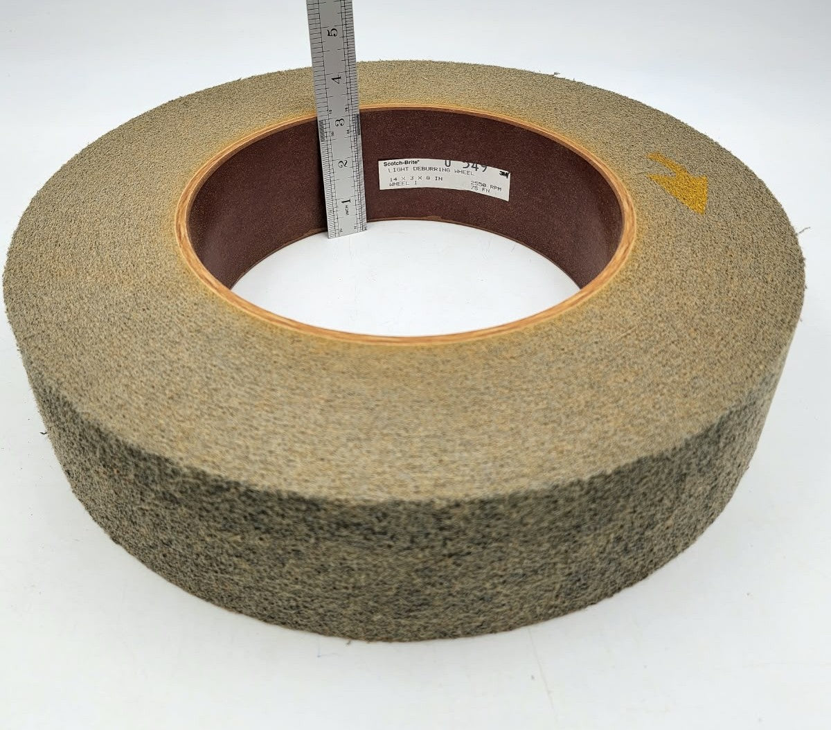 14" X 3" X 8" 3M (01698) Grey Light Very Fine Convoluted Deburring Wheel