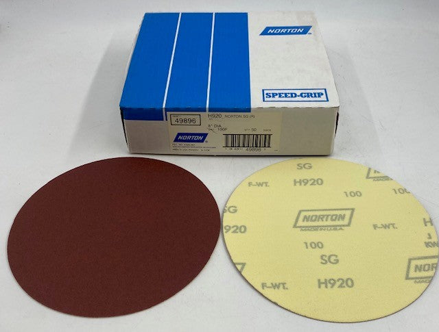 8" SOLID H&L NORTON H920 CERAMIC DISCS 100f GRIT
