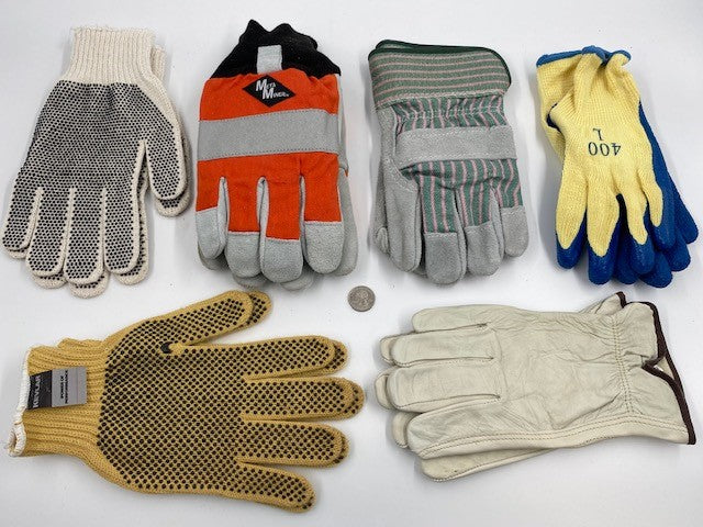 B) LATEX DIPPED KNIT GLOVES