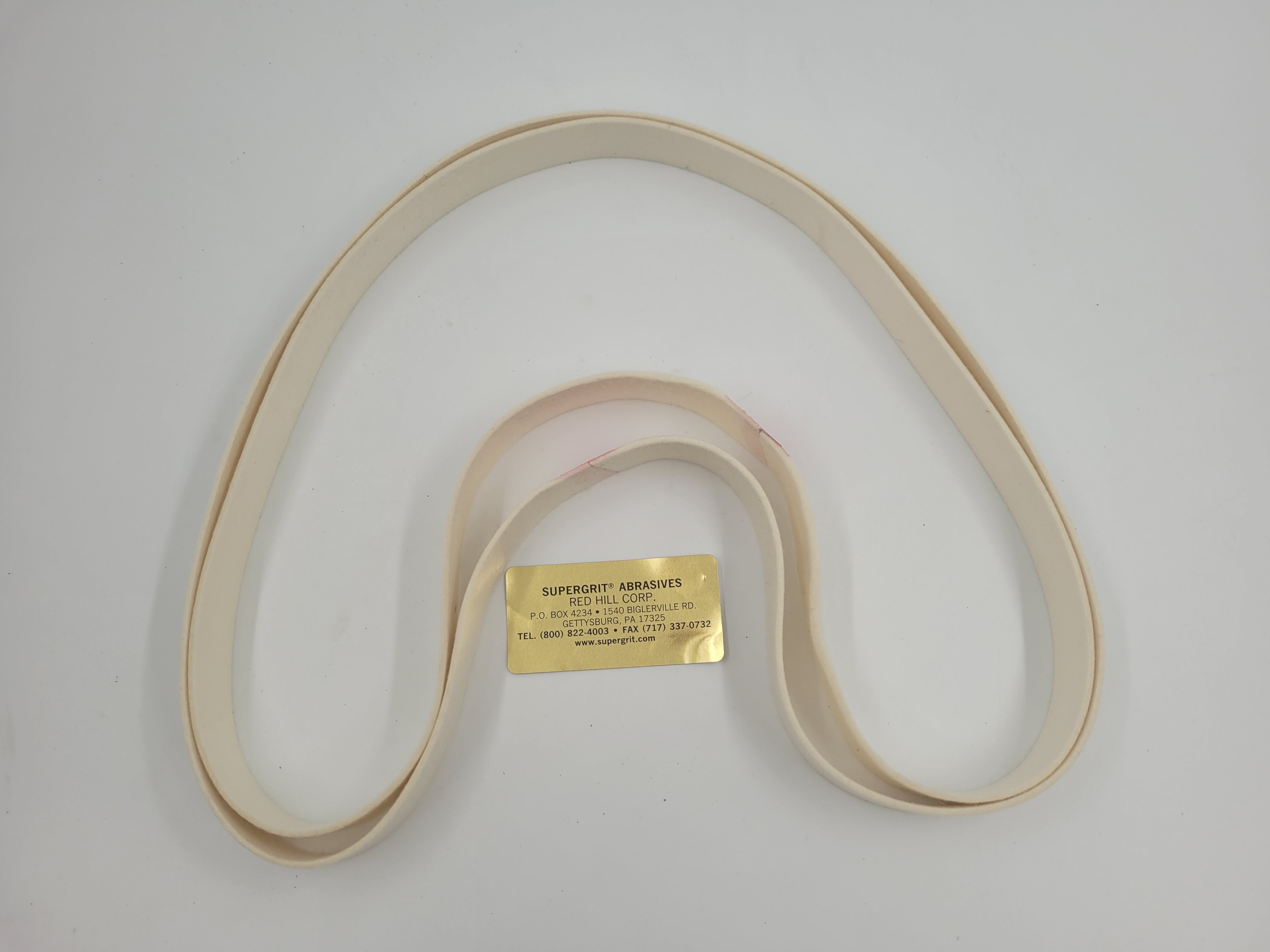 1" X 42" FELT WHITE SUPERGRIT POLISHING BELT