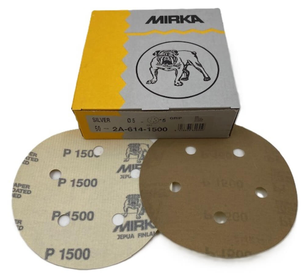 Mirka 5" 5-Hole Hook & Loop Discs - 350 Pc Variety Pack (Grits 280-1500)