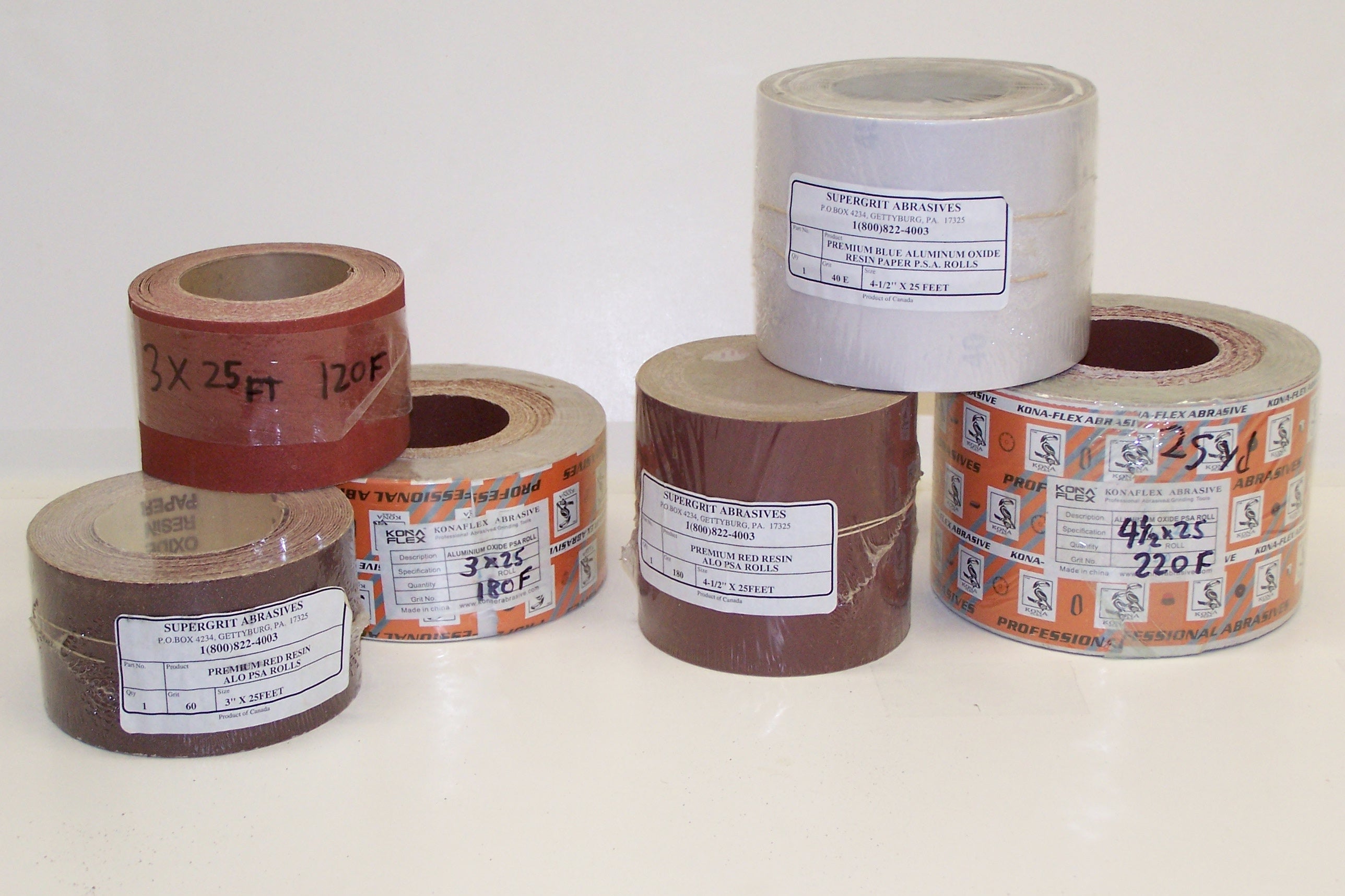 2 3/4" X 25YD "E" WT RED AO PAPER PLAIN ROLL