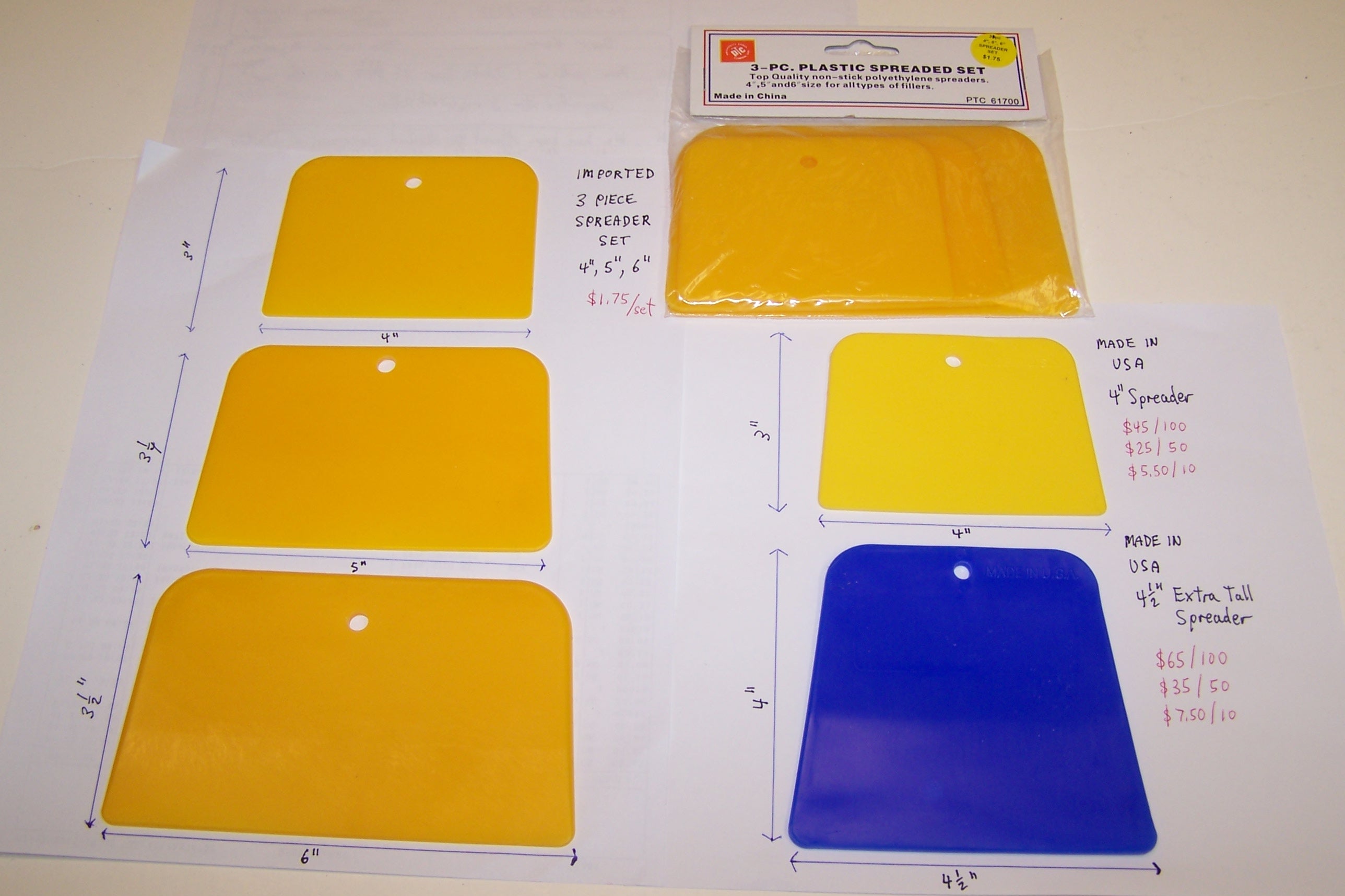 3 piece SPREADER SET