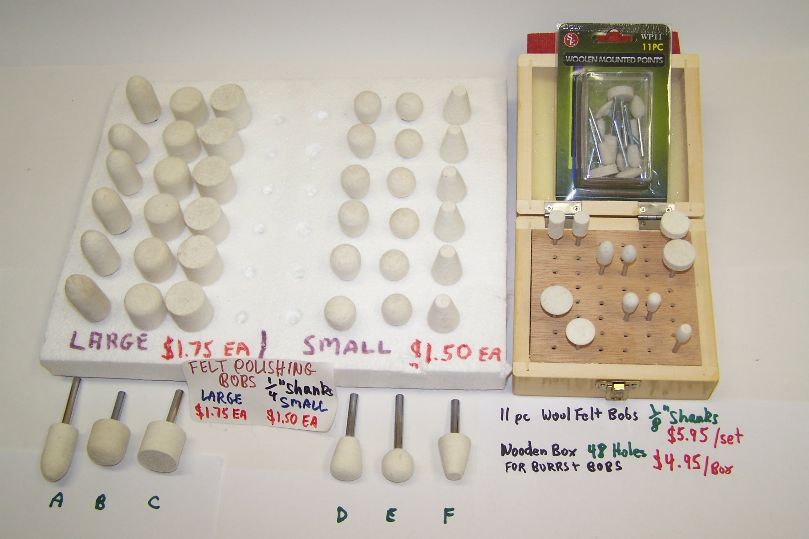 Large Round Top Cylinder w/1/4" shank