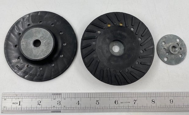 4"X 3/8"-24 BLACK PLASTIC BACKING PLATE ( includes Retainer nut)