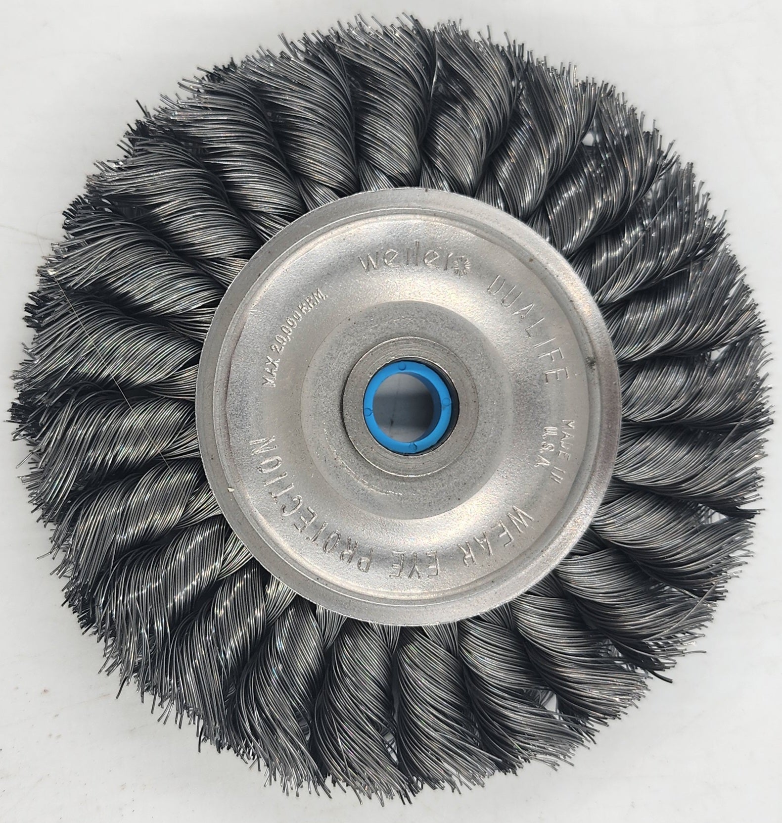 4" X 3/8" or 1/2" WEILER (USA) TWISTED WIRE WHEEL .0118 WIRE 20,000 RPM