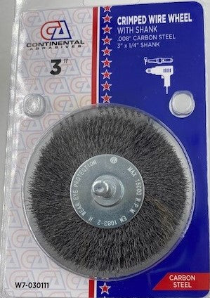 3" X 1/2" X 1/4" CRIMPED WIRE WHEEL IMPORT ULTRA FINE .008 WIRE Max RPM 15,000