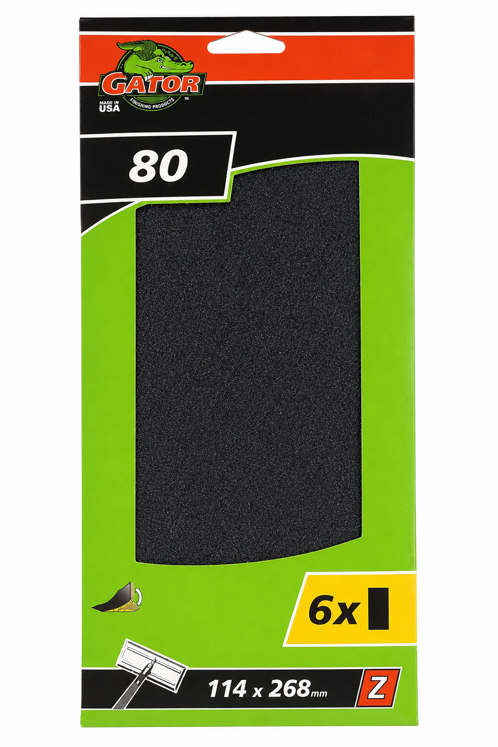 4-1/2" X 10-1/2" Premium Gator H&L Black Zirconia Drywall Sheets