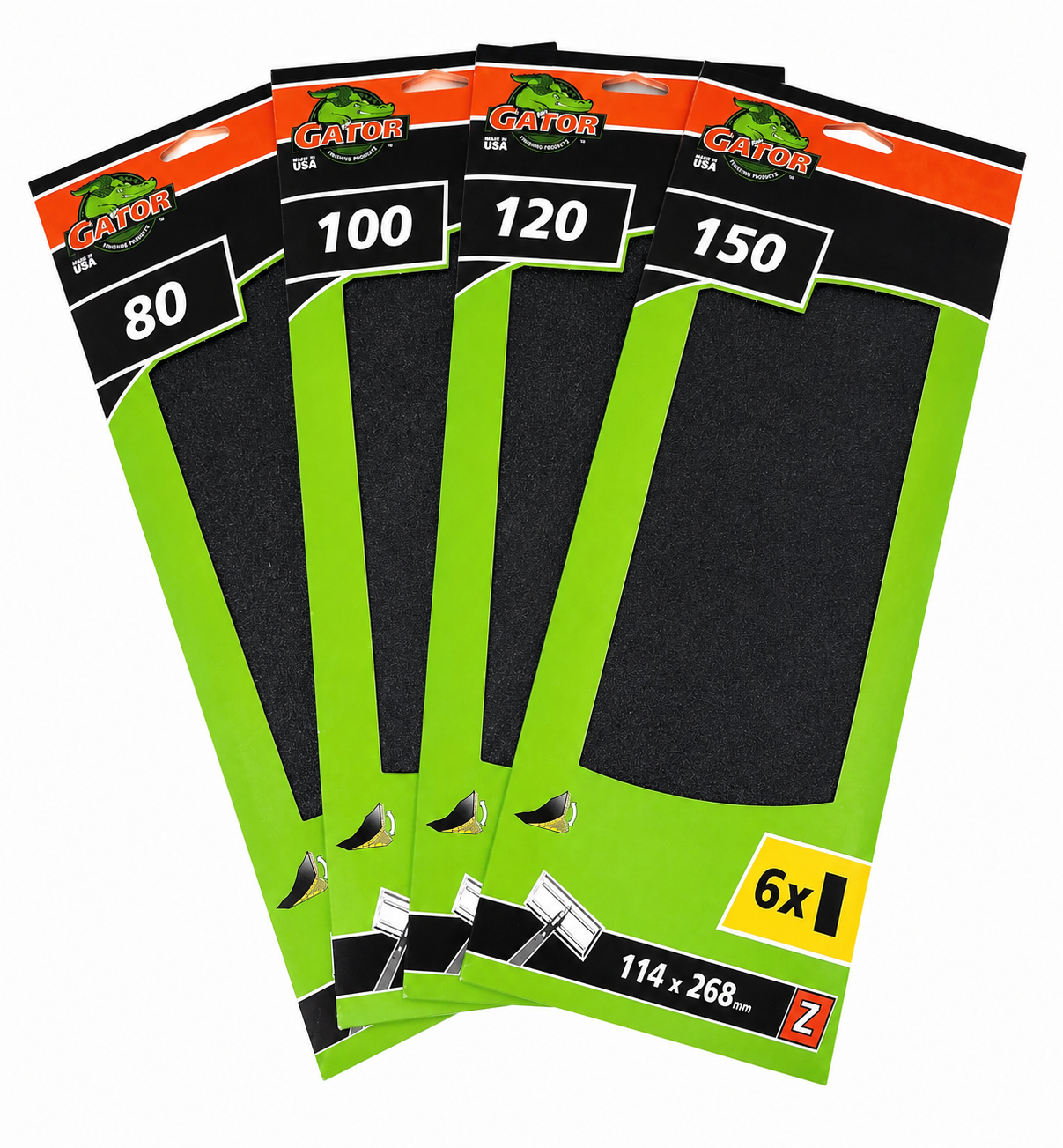 4-1/2" X 10-1/2" Premium Gator H&L Black Zirconia Drywall Sheets