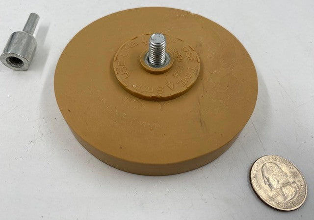 4" X 5/8" DECAL REMOVER WITH 5/16-24 AND 1/4" SHANK