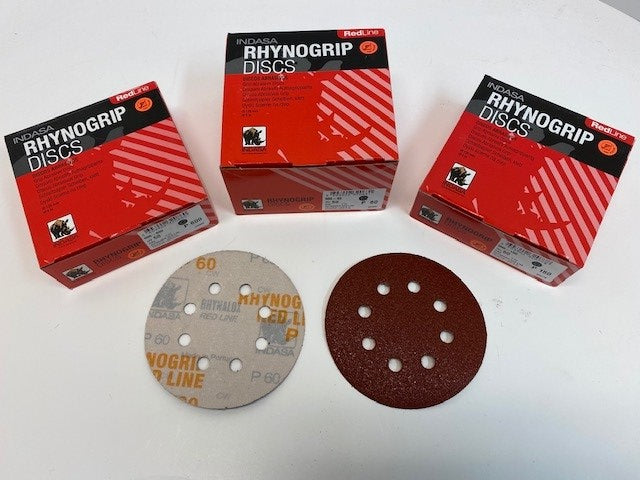 8 HOLE H&L RED RESIN (INDASA) DISCS