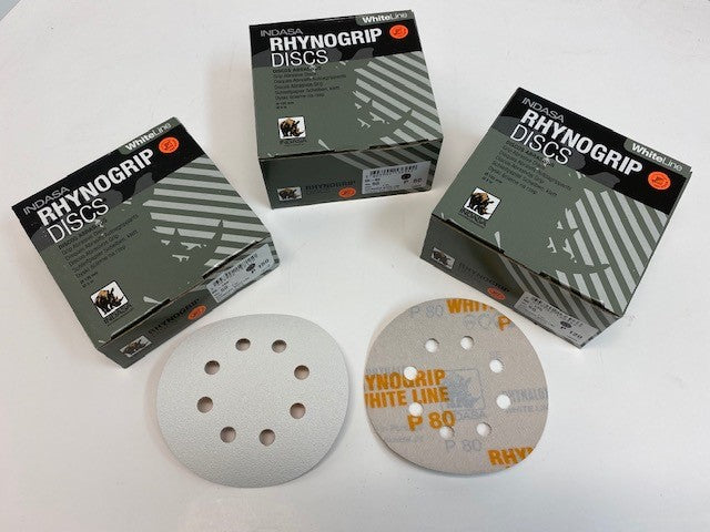8 HOLE H&L INDASA WHITE DISCS
