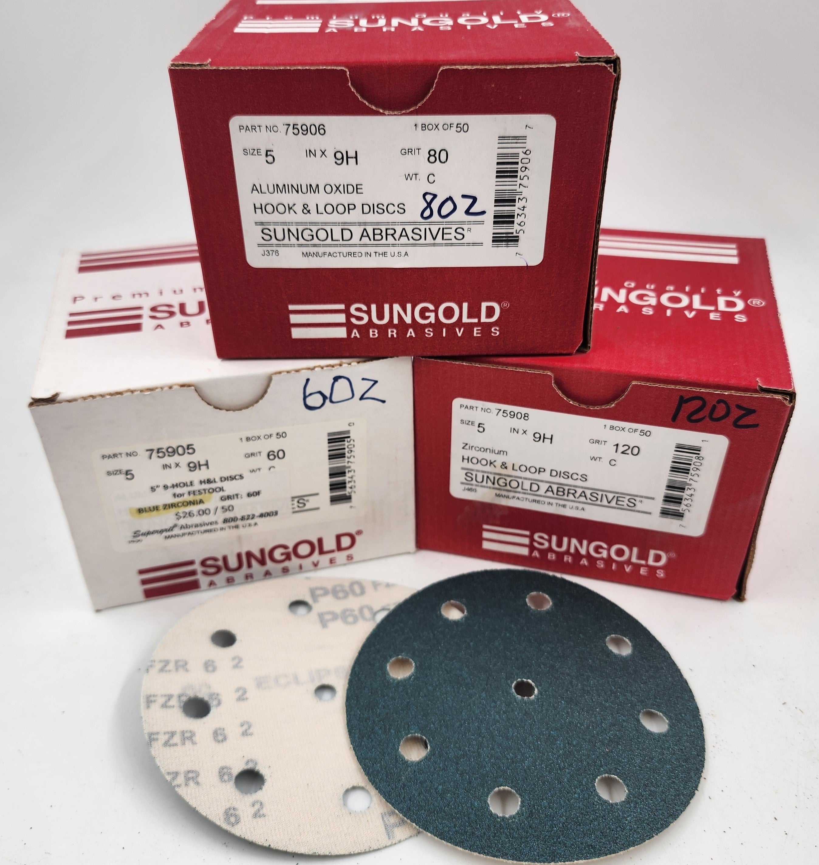 9 HOLE H&L ZIRCONIA FESTOOL DISCS