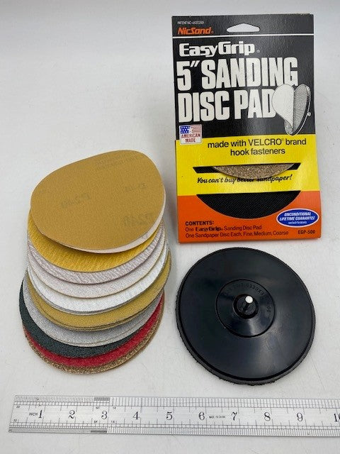 5" H&L Pad with 1/4" Shank + 25 Sanding Discs Kit – 40–240 Grit
