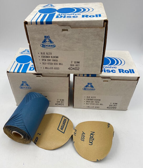 5'' Solid PSA Zirconia Norton Sanding Disc Rolls